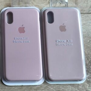 NEW ! Authentic Apple IPhone XS silicone cases Blush pink . Pink Sand , Mauve